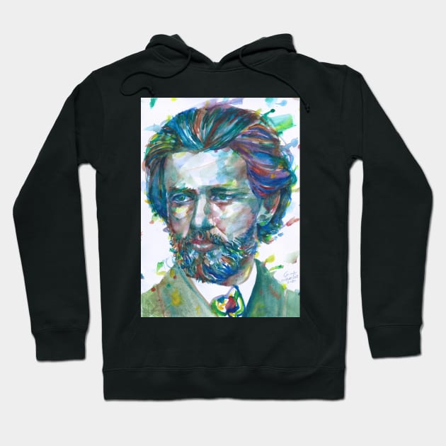 PYOTR ILYICH TCHAIKOVSKY - watercolor portrait .4 Hoodie by lautir